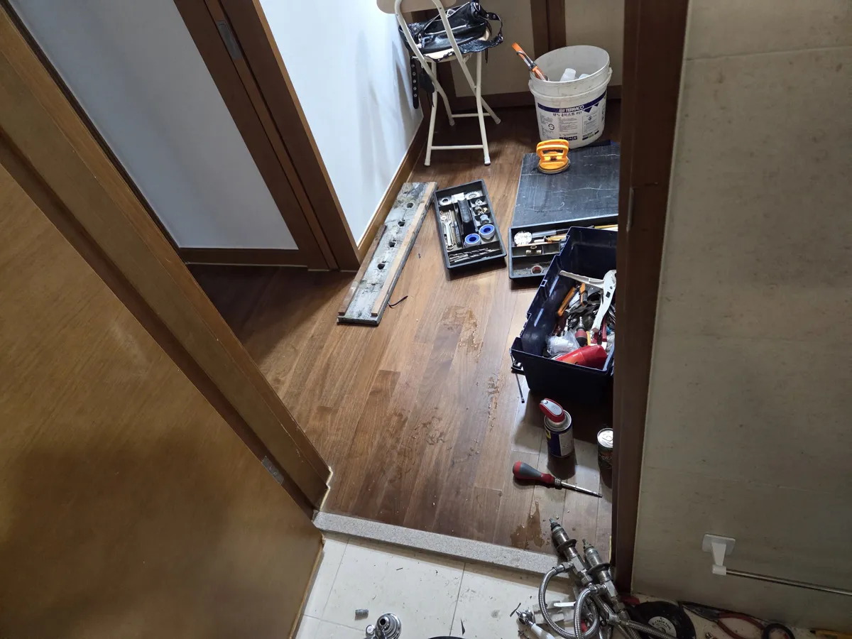 대전 대전 CJ파크 월풀욕조를 일반욕조로 교체, 수전 교체 진행 중